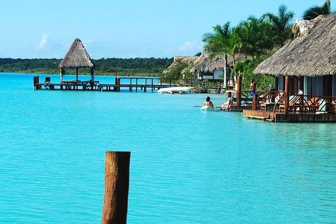 Bacalar Lagoon, Cenote Azul & El Mármol Kayak Tour from Cancún