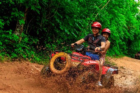 Amazing ATV Tour, Ziplines and Cenote Swim with Lunch and round trip included