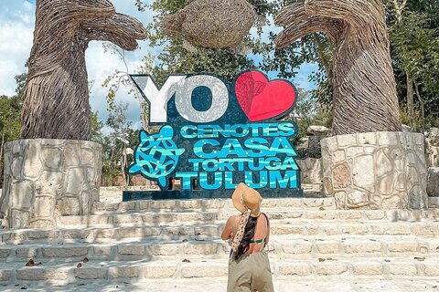 Tour Cenotes : Tulum ruins, Ahau sculpture, Playa del Carmen