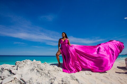 Flying dress photoshoot cancun
