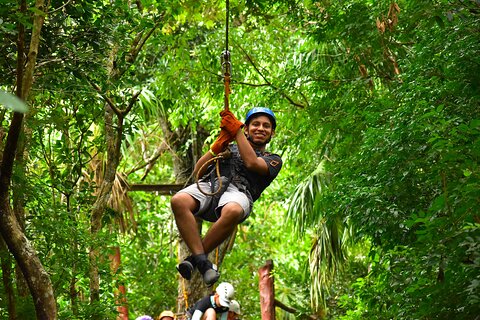 Horseback riding Tour with ATV circuit, ziplines and Cenote