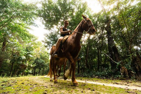Cancún Jungle Combo Tour: Horseback Ride, ATV, Zip-Lines & Cenote