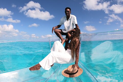 90 Minute Clear Boat Tour in Cancun